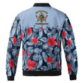 Personalized Masonic Freemasonry Ice Palm Leaf Patten Bomber Jacket S-5XL - FUKAMASONIC