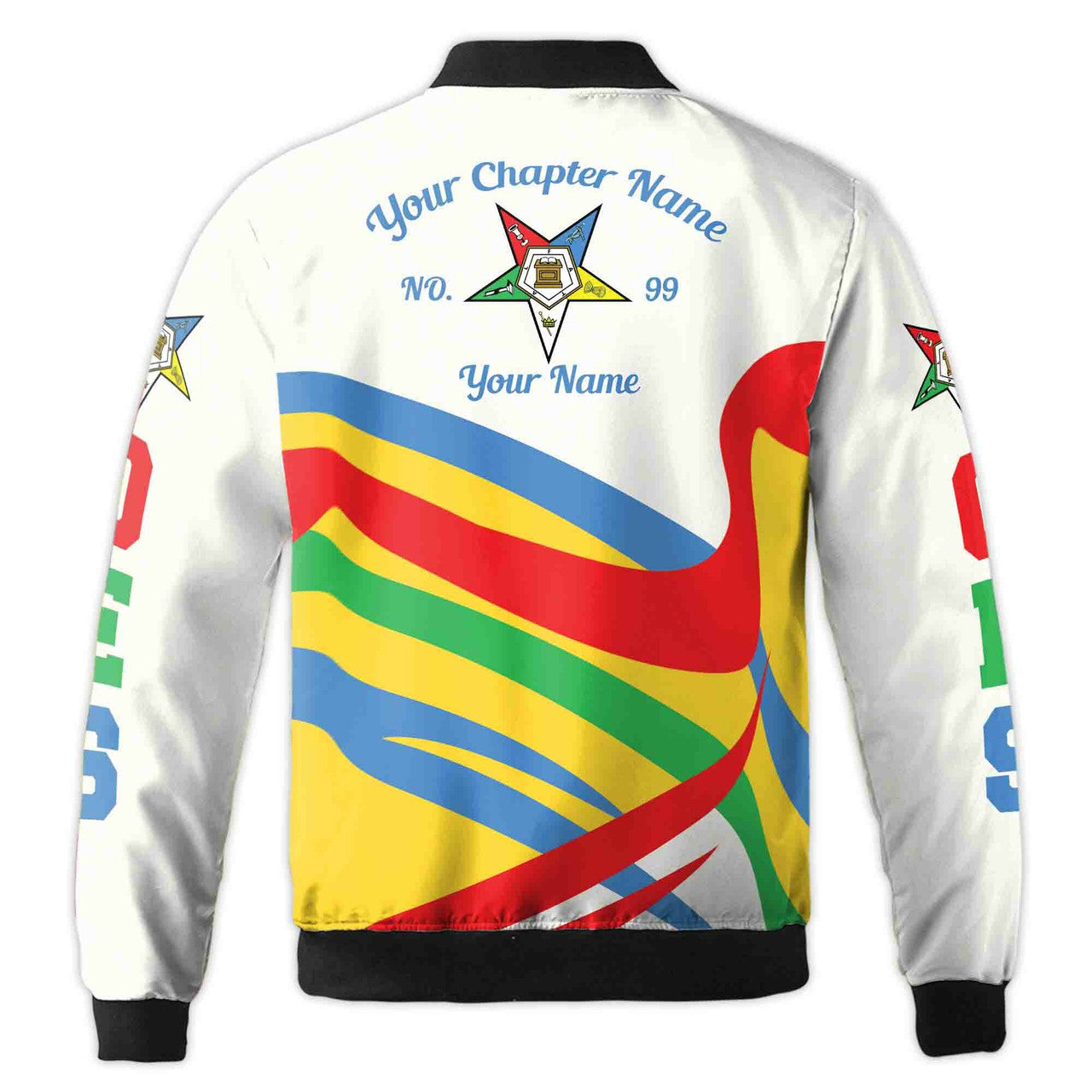 Personalized Chapter Name OES Order of The Eastern Star Bomber Jacket S-5XL - FUKAMASONIC