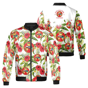 Personalized Royal Arch Masonic Tropical Tree Bomber Jacket S-5XL - FUKAMASONIC