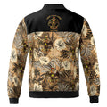 Customized Scottish Rite 33 Brown Tropical Floral Bomber Jacket S-5XL - FUKAMASONIC