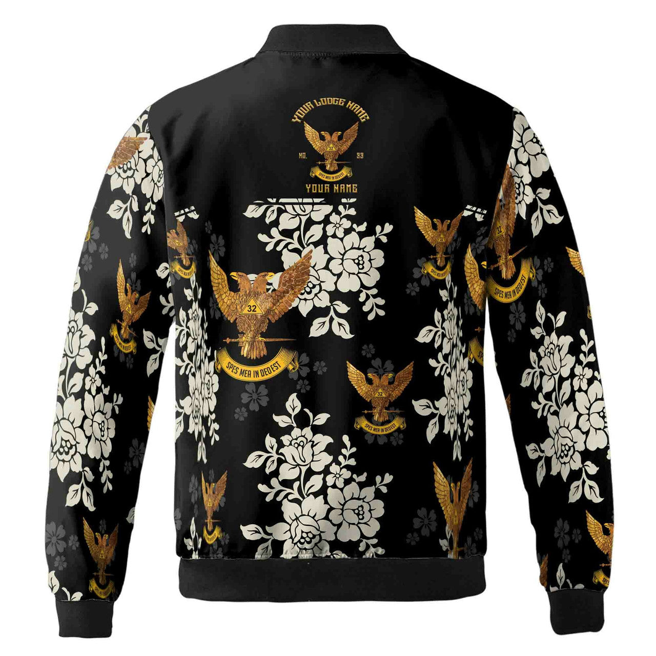 Customized Scottish Rite 32 Tropical Floral Bomber Jacket S-5XL - FUKAMASONIC