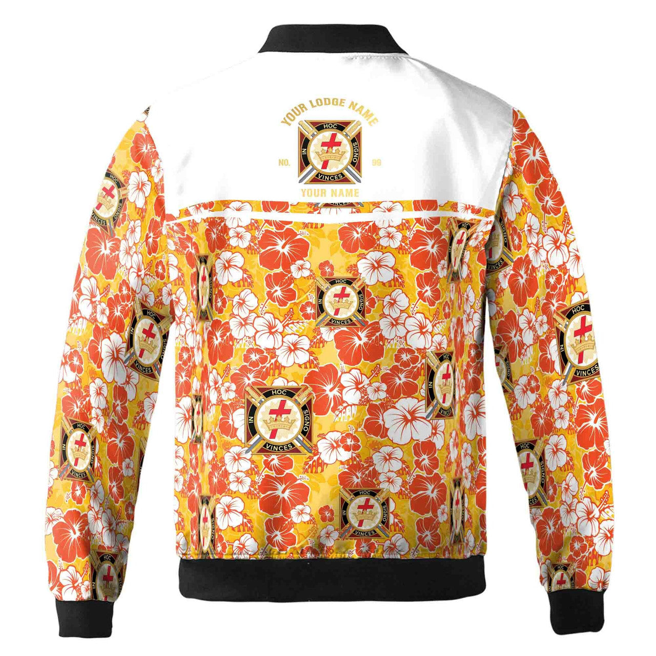 Customized Knights Temple Commandery Masonry Floral Bomber Jacket S-5XL - FUKAMASONIC