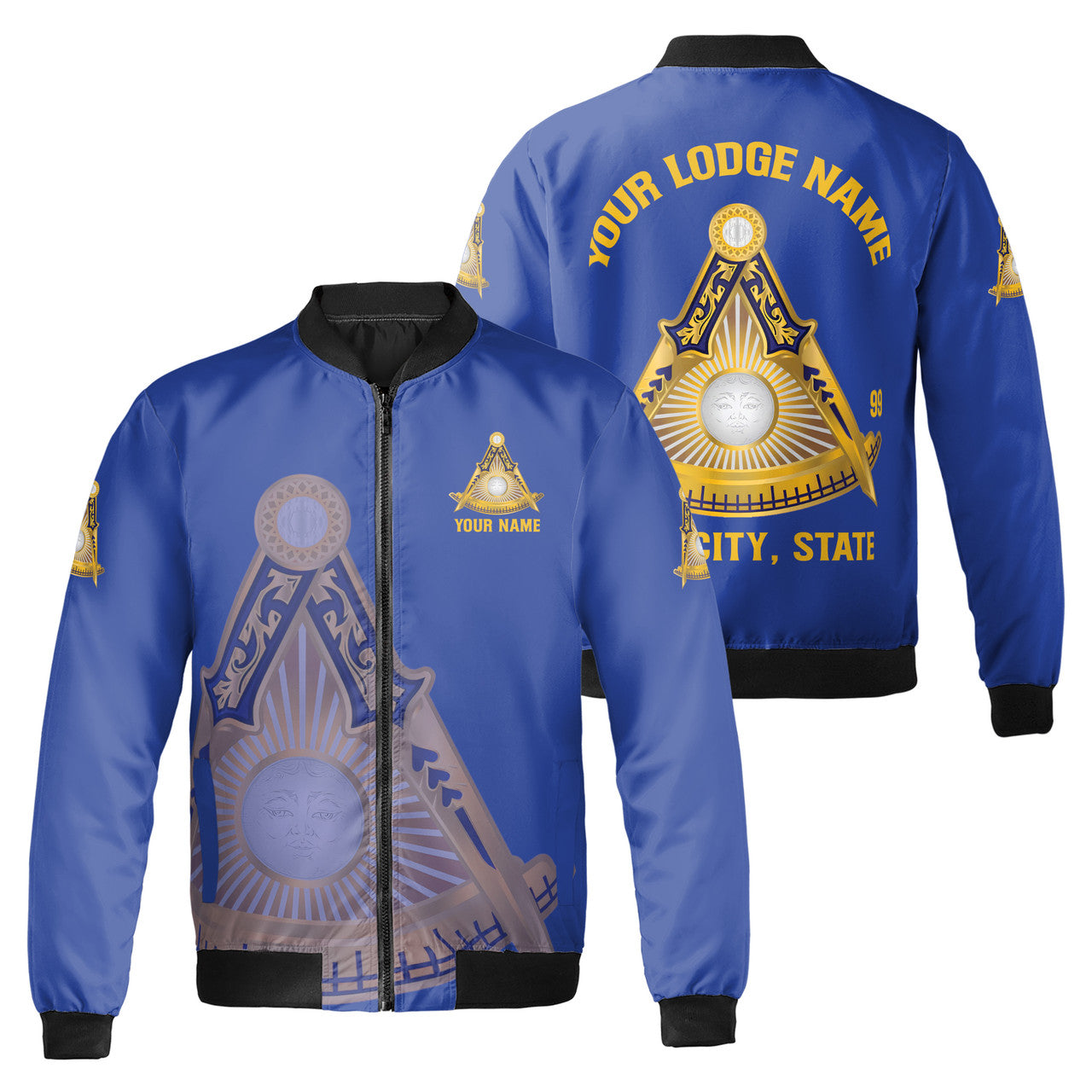Customized Freemasonry Past Master Masonic Bomber Jacket S-5XL - FUKAMASONIC