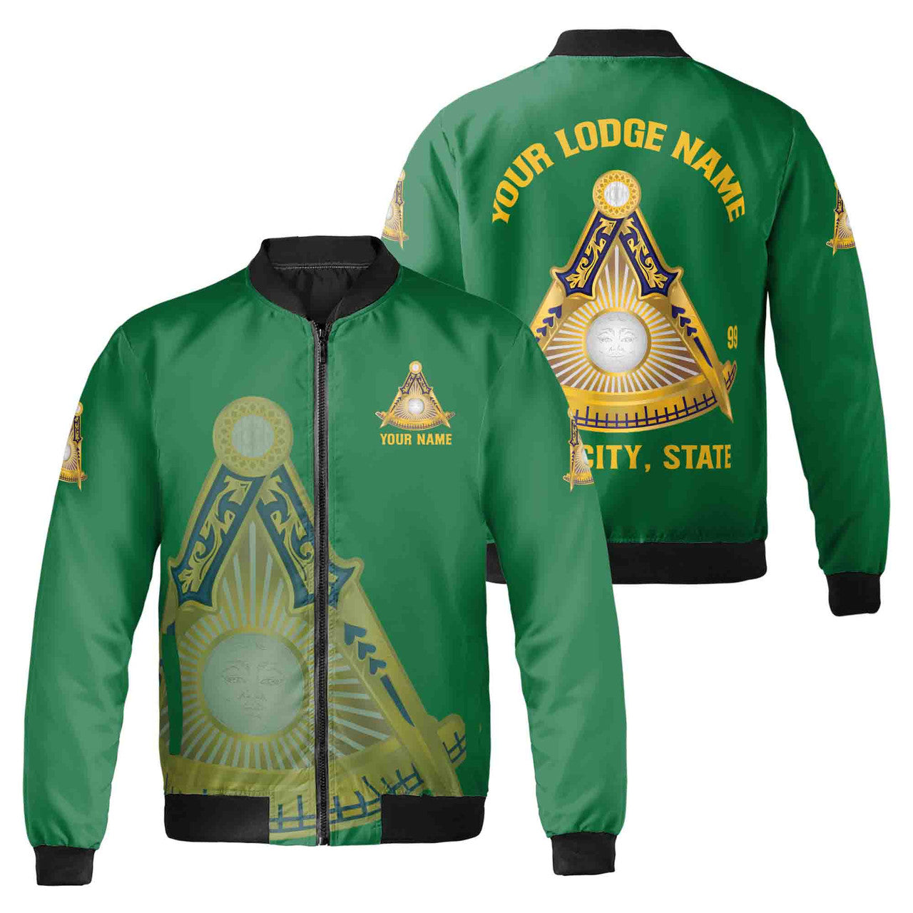 Customized Freemasonry Past Master Masonic Bomber Jacket S-5XL - FUKAMASONIC