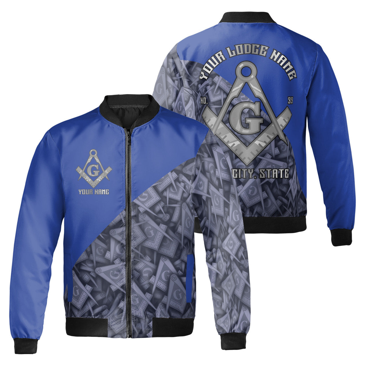 Customized Masonry Master Mason Multi-color Bomber Jacket S-5XL - FUKAMASONIC