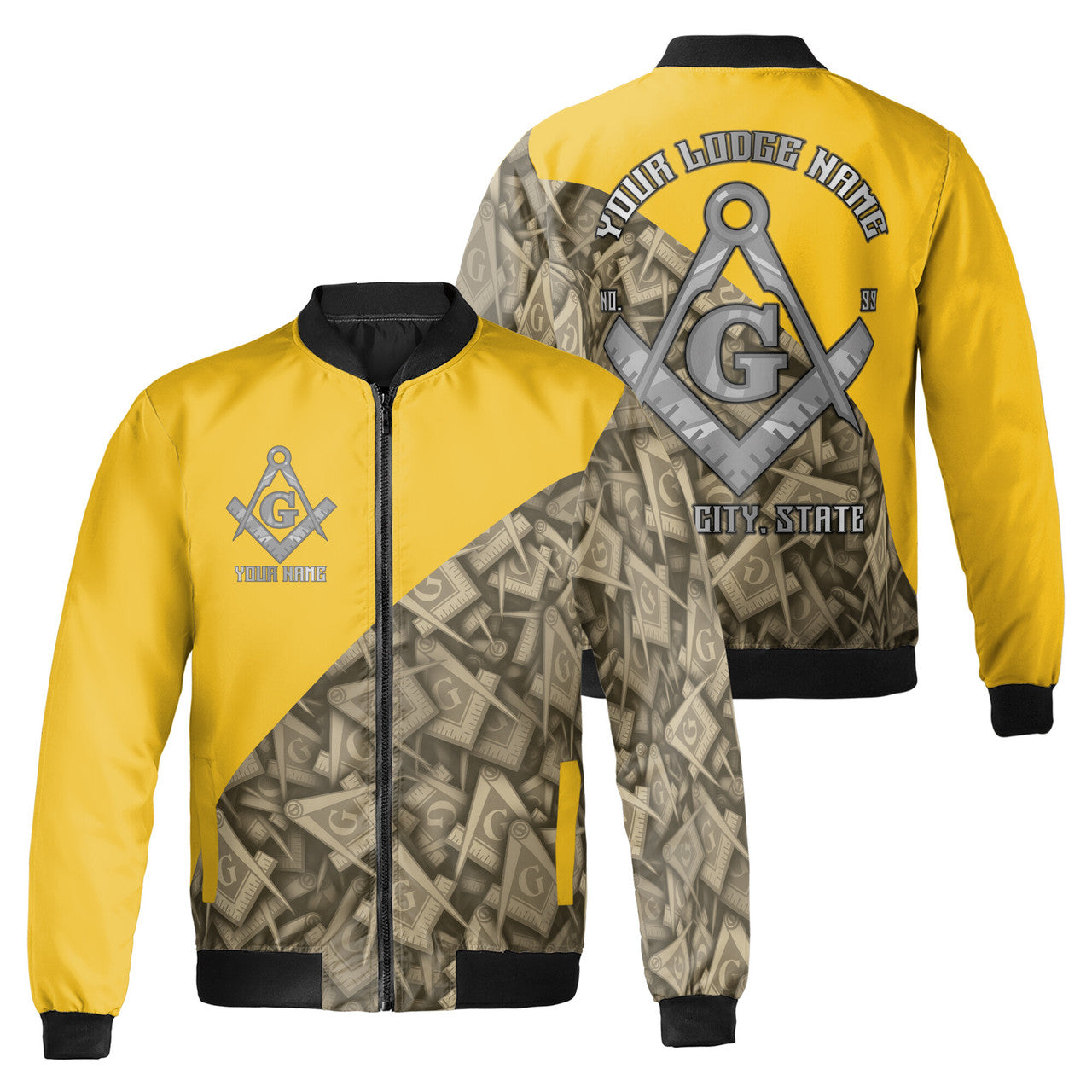 Customized Masonry Master Mason Multi-color Bomber Jacket S-5XL - FUKAMASONIC