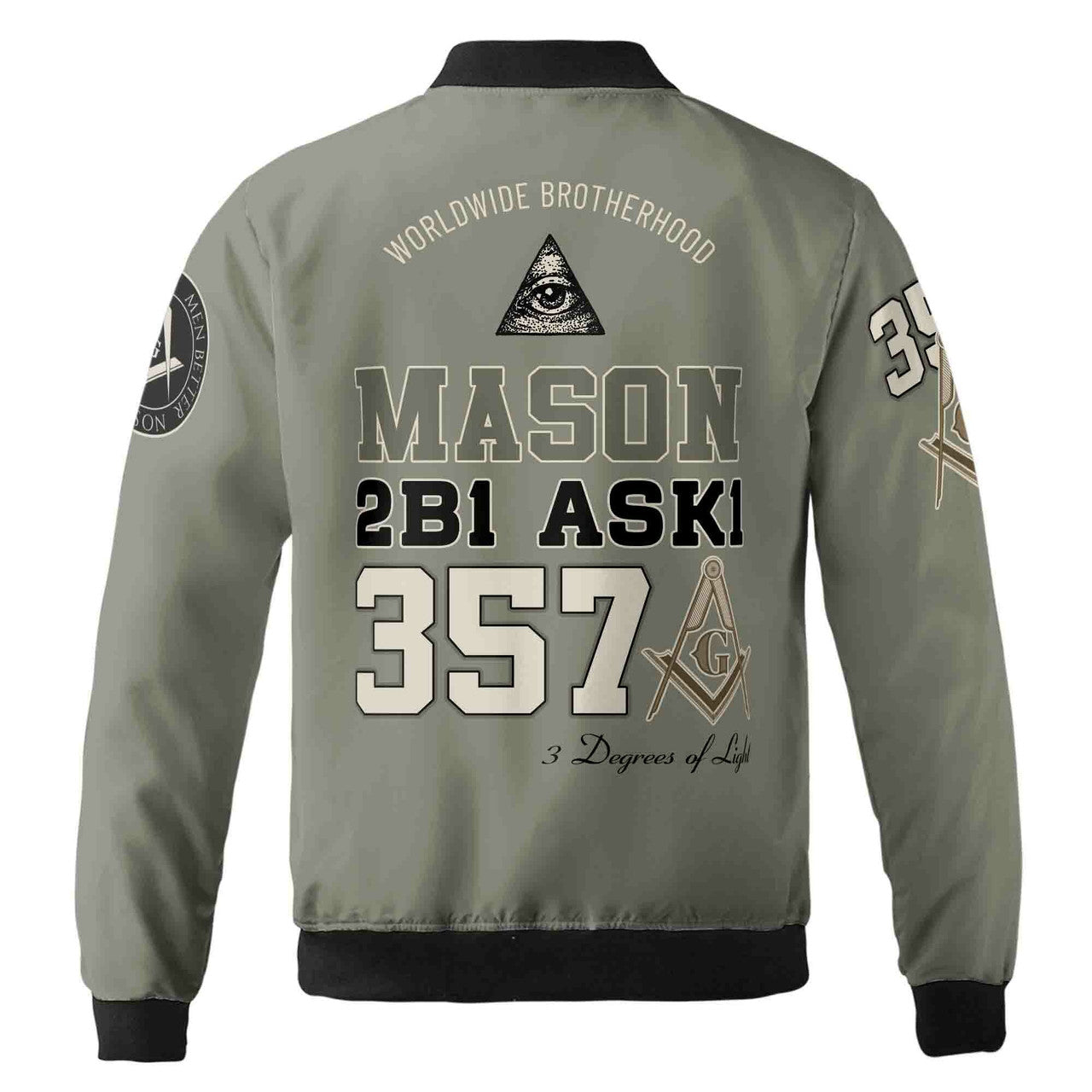 Customized Name Mason Making Good Man Better 357 Bomber Jacket S-5XL - FUKAMASONIC