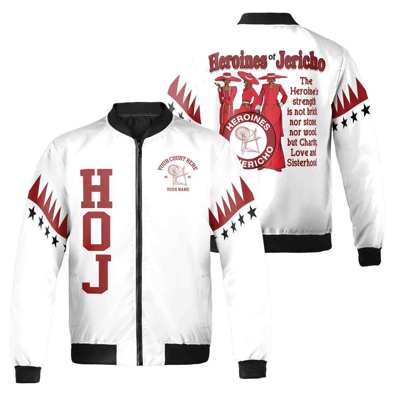 Personalized Heroines of Jericho HOJ Sisterhood Bomber Jacket S-5XL - FUKAMASONIC