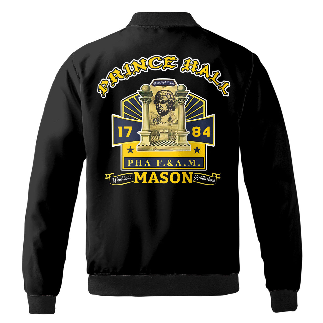 Customized PHA Prince Hall Masonry F.&A.M. Bomber Jacket S-5XL - FUKAMASONIC