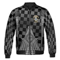 Personalized Blue Lodge Freemasonry With Caro Pattern Bomber Jacket S-5XL - FUKAMASONIC