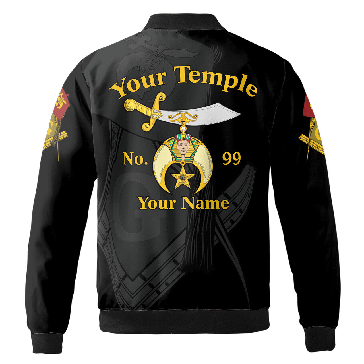 Personalized Shriners With Mason Noble Shriner Bomber Jacket S-5XL - FUKAMASONIC