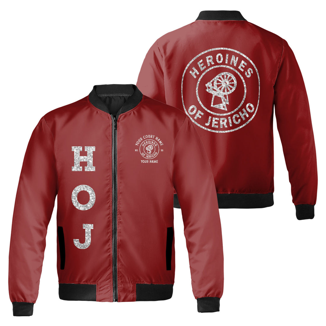Custom Name Heroines of Jericho HOJ Bomber Jacket S-5XL - FUKAMASONIC