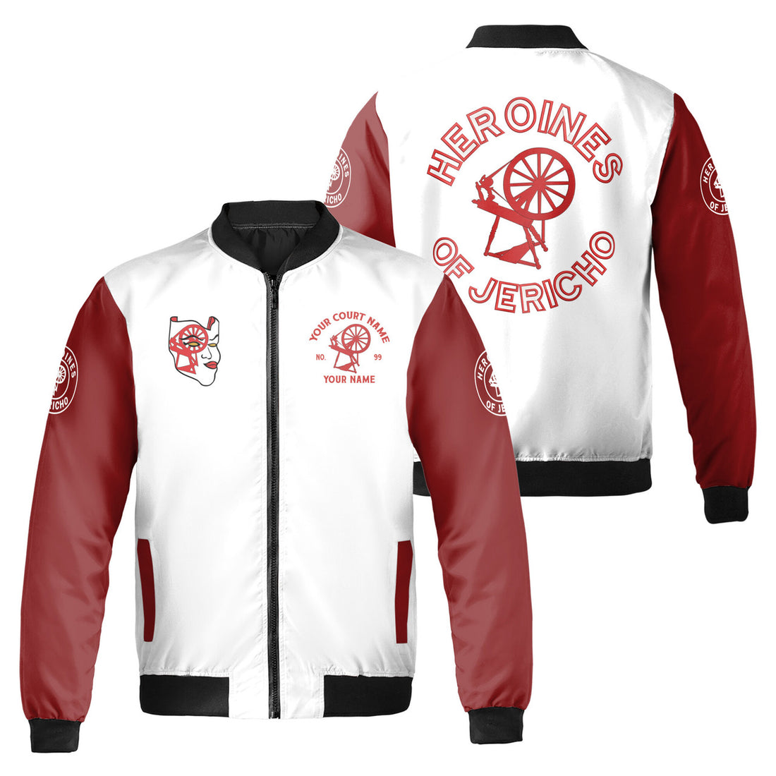 Personalized Heroines of Jericho Custom Court Name Bomber Jacket S-5XL - FUKAMASONIC