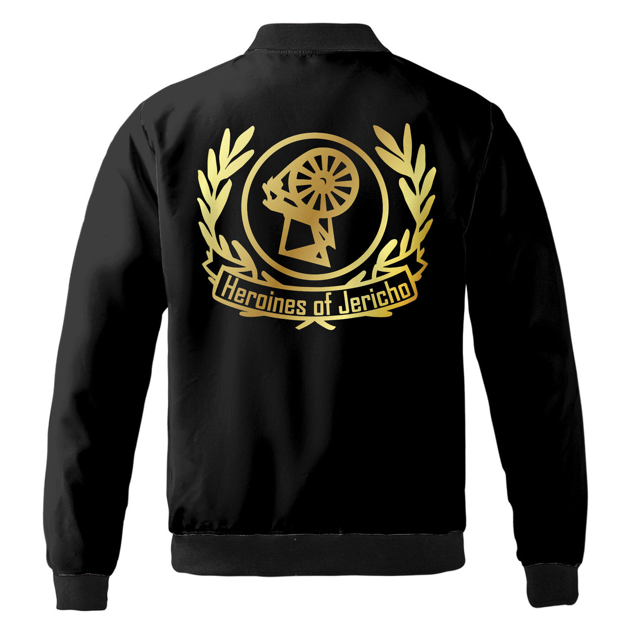 Customized Heroines of Jericho Golden HOJ Pattern Bomber Jacket S-5XL - FUKAMASONIC