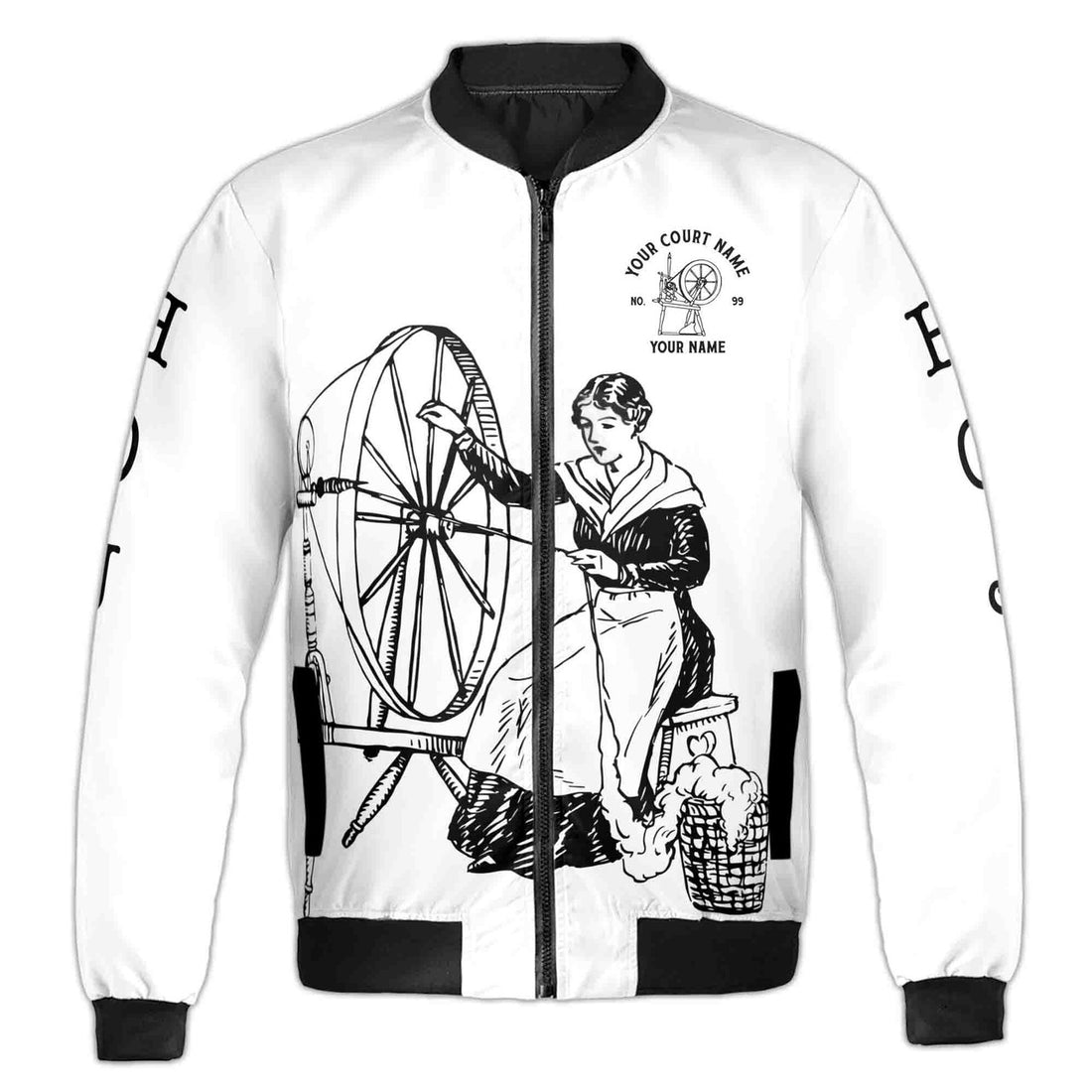 Custom Name Heroines of Jericho Lady Spinning Bomber Jacket S-5XL - FUKAMASONIC