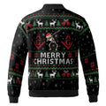 Customized Mason Merry Christmas Funny Santa Skull Bomber Jacket S-5XL - FUKAMASONIC