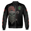 Personalized Masonic Merry Christmas Skull Wearing Santa Hat Bomber Jacket S-5XL - FUKAMASONIC