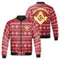 Personalized Freemasonry It's Winter Time Masonic Red Bomber Jacket S-5XL - FUKAMASONIC