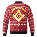 Personalized Freemasonry It's Winter Time Masonic Red Bomber Jacket S-5XL - FUKAMASONIC