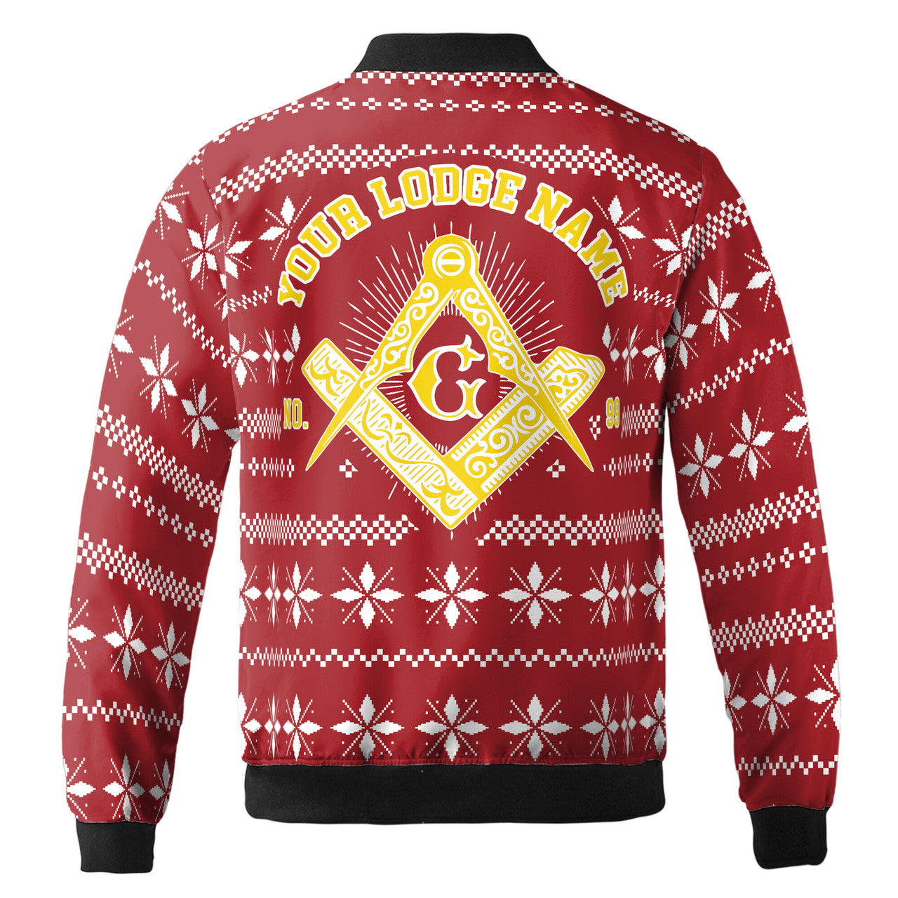 Personalized Freemasonry It's Winter Time Masonic Red Bomber Jacket S-5XL - FUKAMASONIC