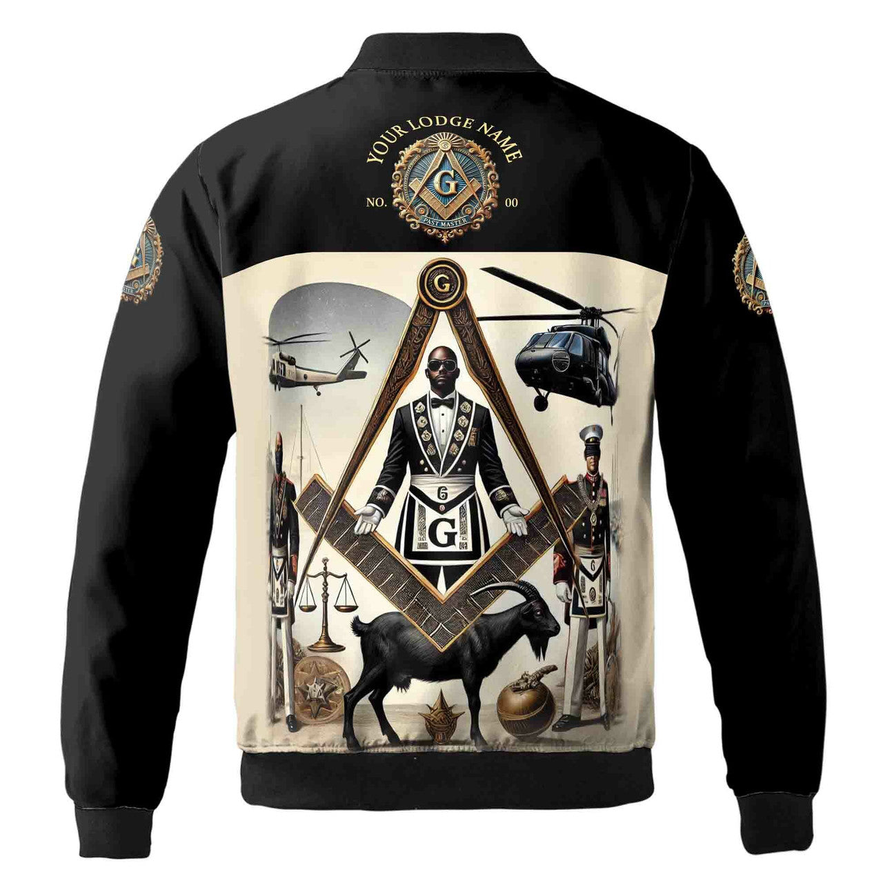 Customize Lodge Name, Name Proud To Be A Mason Bomber Jacket S-5XL - FUKAMASONIC