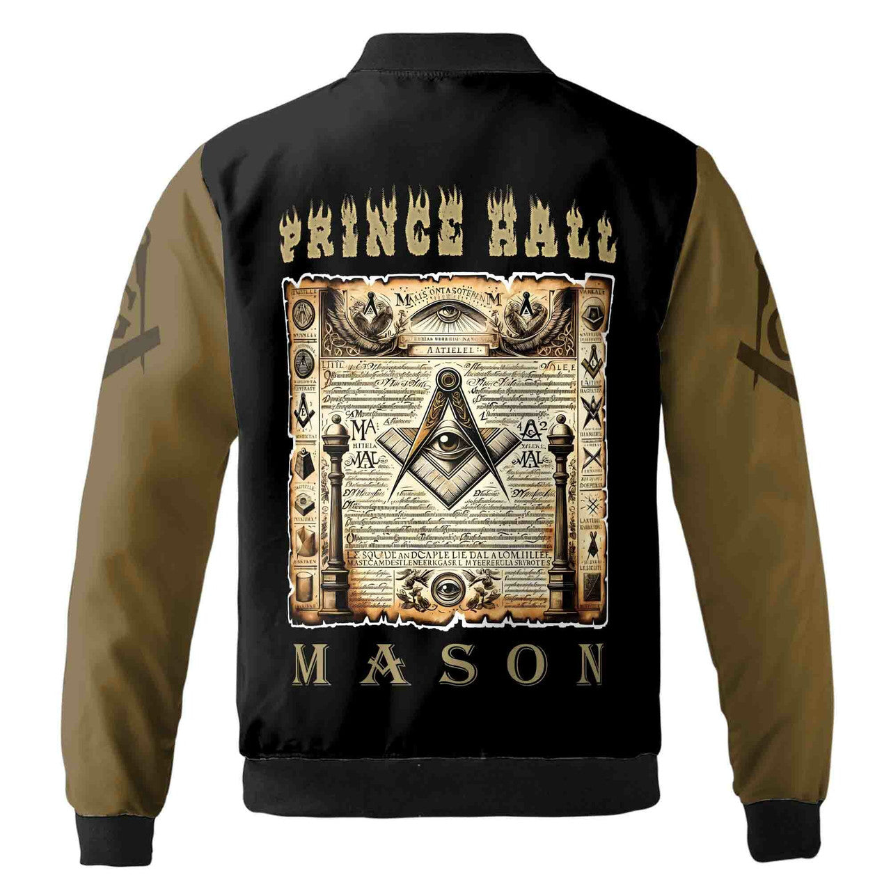 Personalized Mason Look To The East PHA Prince Hall Mason Bomber Jacket S-5XL - FUKAMASONIC