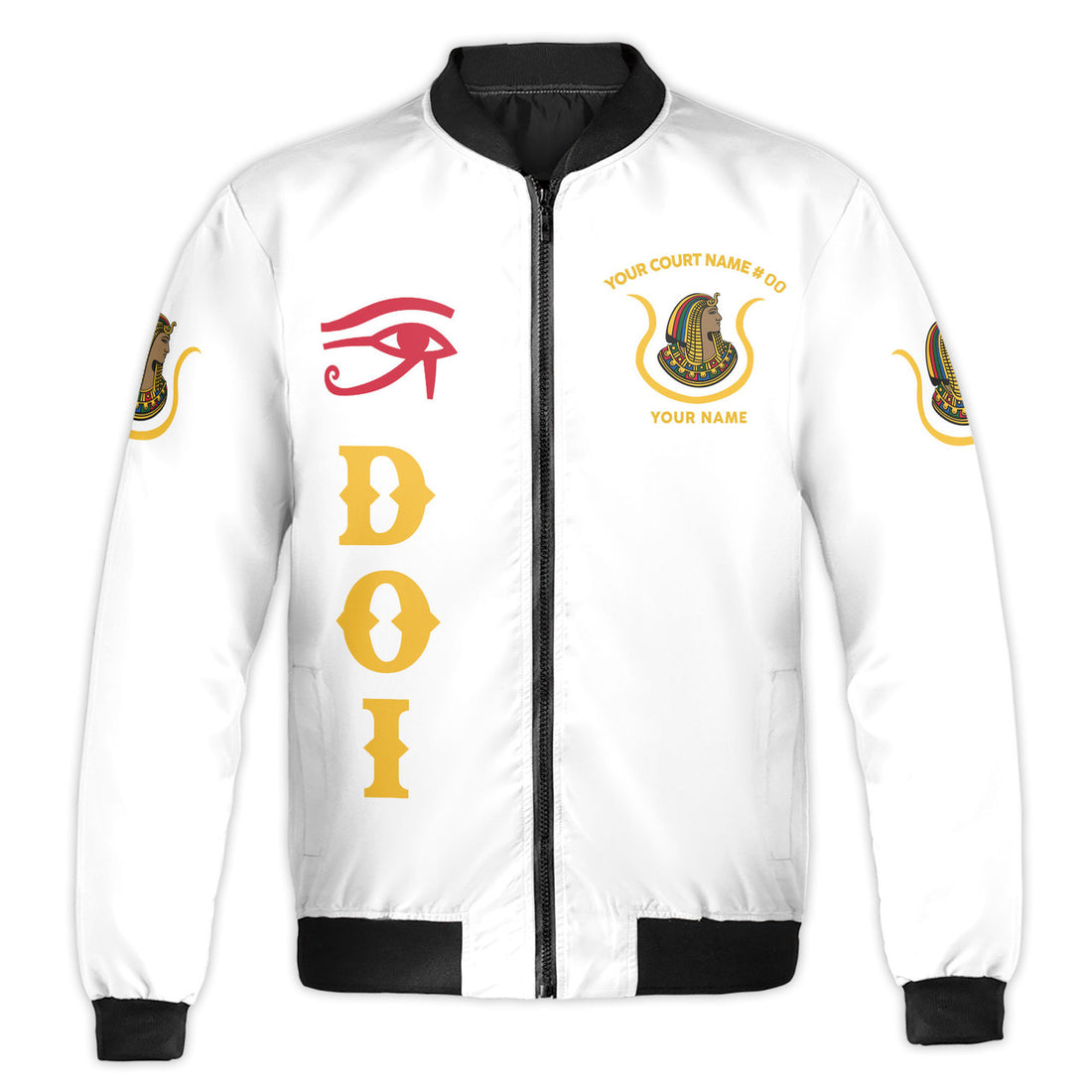Personalized Daughters of Isis Lady Shriner DOI Bomber Jacket S-5XL - FUKAMASONIC
