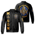 Customize Lodge Name Name and Number Freemasonry Masonic Symbol Unisex Bomber Jacket S-5XL - FUKAMASONIC