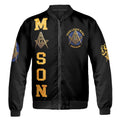 Customize Lodge Name Name and Number Freemasonry Masonic Symbol Unisex Bomber Jacket S-5XL - FUKAMASONIC