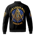 Customize Lodge Name Name and Number Freemasonry Masonic Symbol Unisex Bomber Jacket S-5XL - FUKAMASONIC