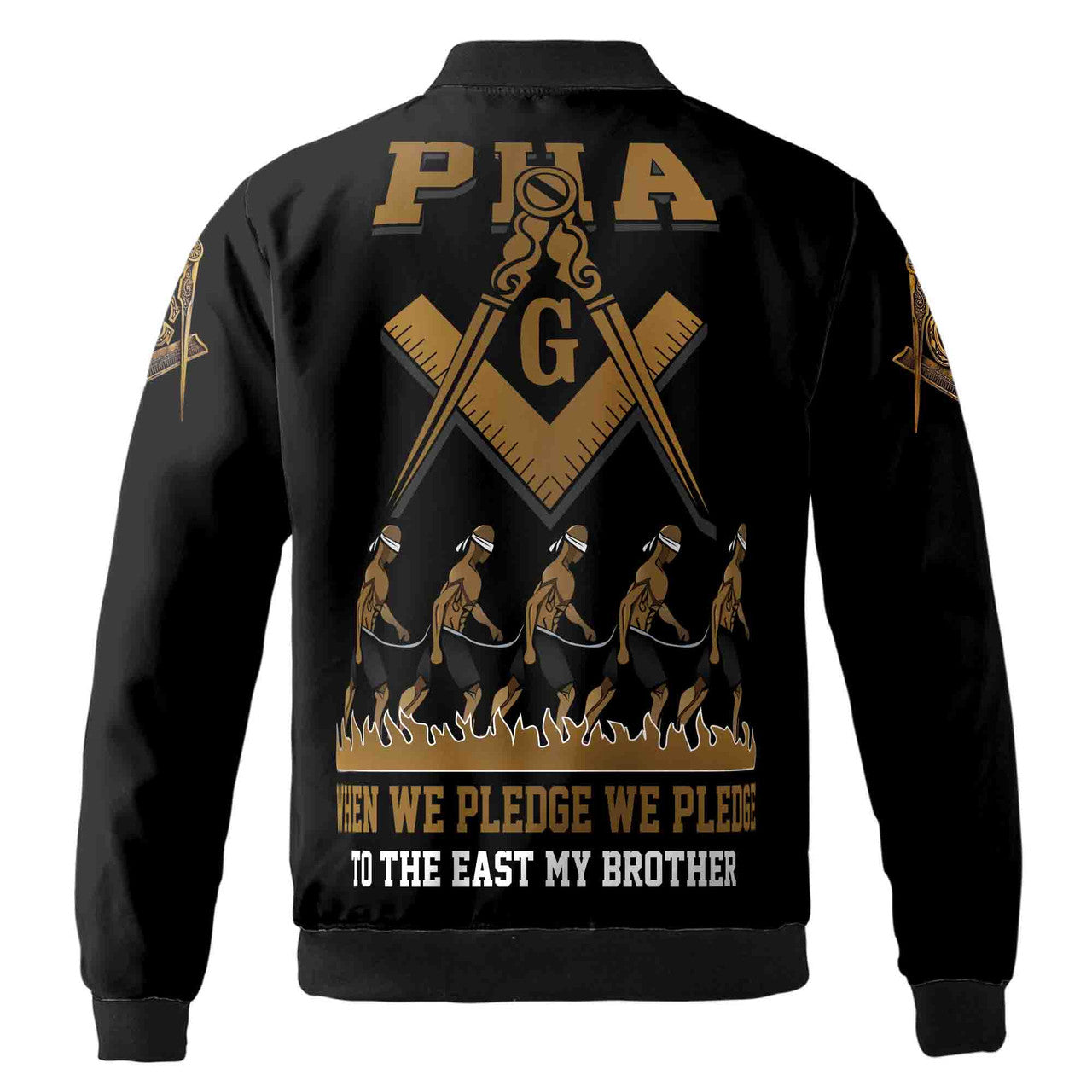 Customize Lodge Name, Name and Number PHA Bomber Jacket S-5XL - FUKAMASONIC