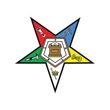 Masonic symbol with colorful star