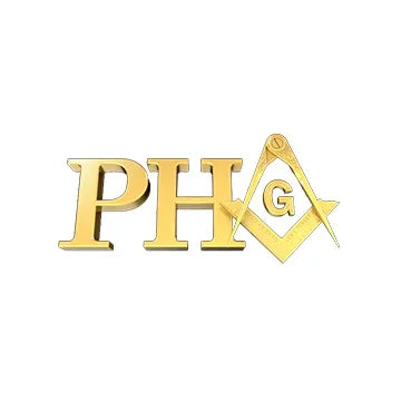 Gold-colored PHG logo
