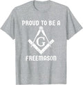 Proud To Be A Freemason Square Compass Freemason T-Shirt - FUKAMASONIC