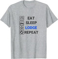 Freemason Eat Sleep Lodge Repeat - Funny Masonic Freemasonry T-Shirt - FUKAMASONIC