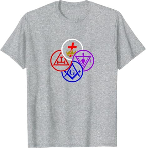 Masonic York rite degrees symbol Freemason lodge Freemasonry T-Shirt - FUKAMASONIC