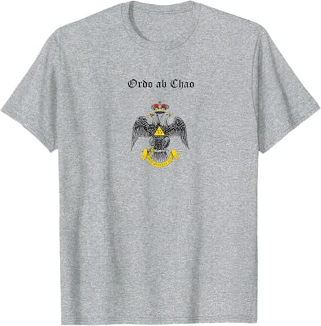 Masonic Ordo ab Chao Scottish rite 33 Freemasonry symbol T-Shirt - FUKAMASONIC