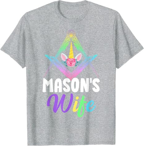 Mason's Wife Freemason Masonic Master Freemasonry T-Shirt - FUKAMASONIC