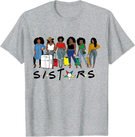 OES Sistars Traveling Eastern Star Afro Sisters Mother's Day T-Shirt - FUKAMASONIC