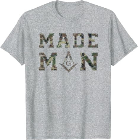 Made Man - Masonic Veteran Camo Design - Freemason T-Shirt T-Shirt - FUKAMASONIC