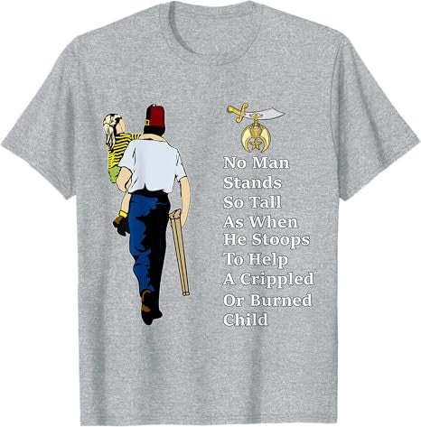 Shriner Man Stand So Tall With Children Masonic Father's Day T-Shirt - FUKAMASONIC