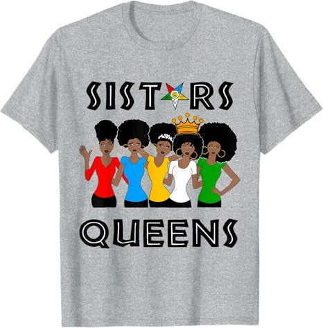 OES Sisters Queen Beautiful Crown Order of the Eastern Star T-Shirt - FUKAMASONIC