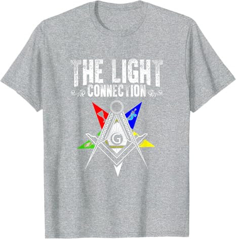 Light Connection OES Masonry Freemasonry Masonic Freemason T-Shirt - FUKAMASONIC