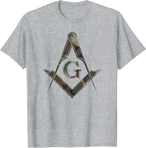 Masonic Camo Square and Compass - Freemason T-Shirt T-Shirt - FUKAMASONIC