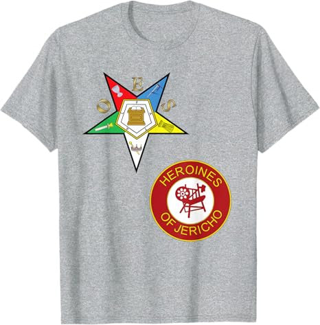 OES Heroines of Jericho Split Order Eastern Star PHA HOJ T-Shirt - FUKAMASONIC