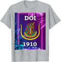 Daughters of Isis DOI 1910 PHA OES Prince Hall Purple Style T-Shirt - FUKAMASONIC