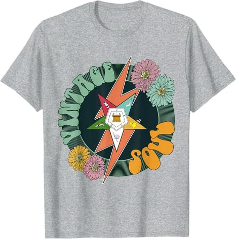 OES Vintage Soul Retro Flower Eastern Star Fall Thanksgiving T-Shirt - FUKAMASONIC
