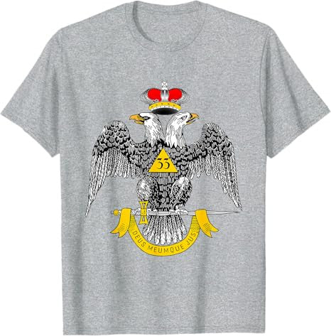 33rd Degree Mason T Shirt Masonic Tee Scottish Rite Down T-Shirt - FUKAMASONIC