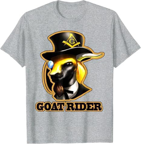 Masonic Goat Rider T Shirt Mason Tees T-Shirt - FUKAMASONIC