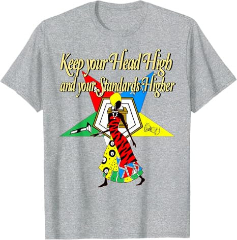 Order Of The Eastern Star Pride OES Keep Your Head High Diva T-Shirt - FUKAMASONIC